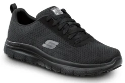 SKECHERS Work SSK9159BLK Luke, Men's, Black, Soft Toe, EH, Slip Resistant Lace Up Athletic