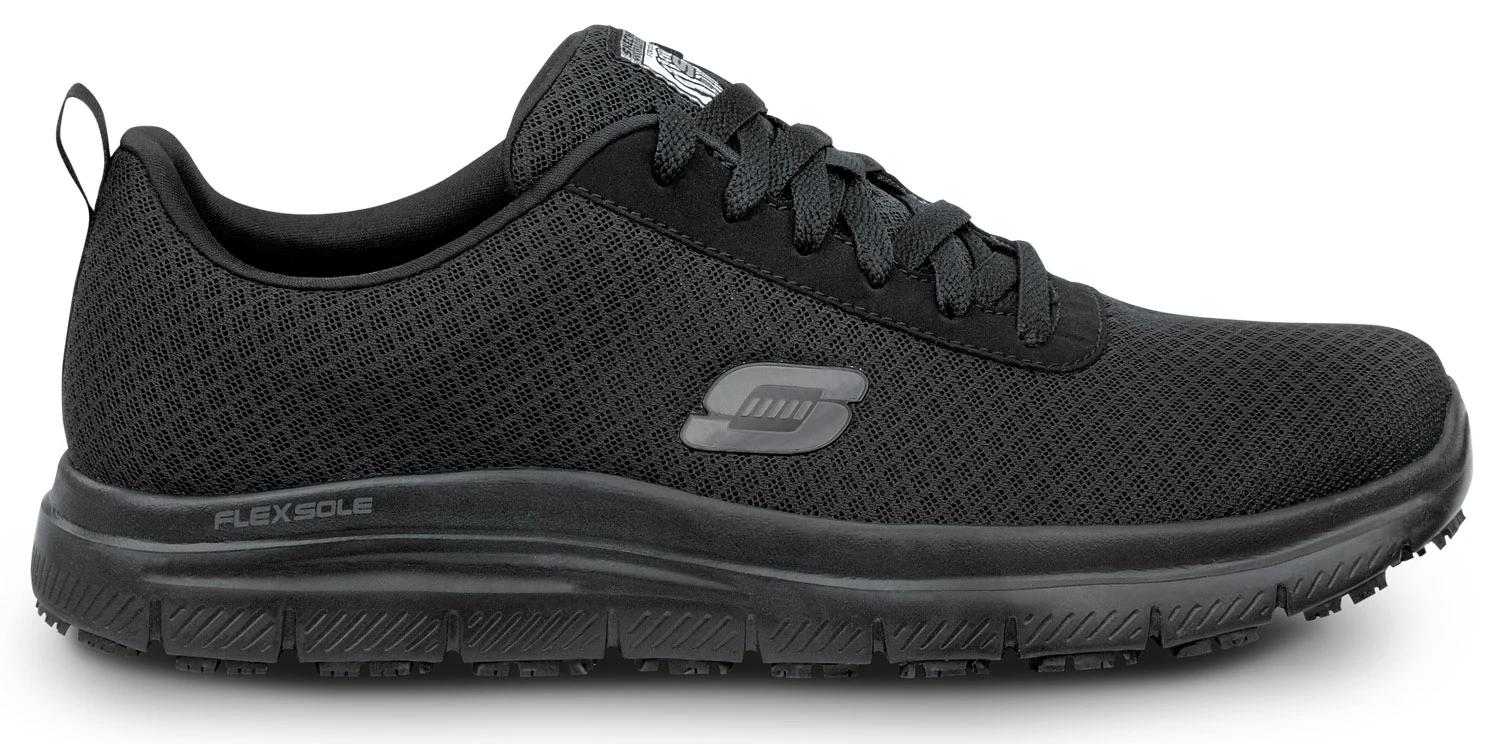 SKECHERS Work SSK9159BLK Luke, Men's, Black, Soft Toe, EH, Slip Resistant Lace Up Athletic 2 SKECHERS Work SSK9159BLK Luke, Men's, Black, Soft Toe, EH, Slip Resistant Lace Up Athletic - Image 2