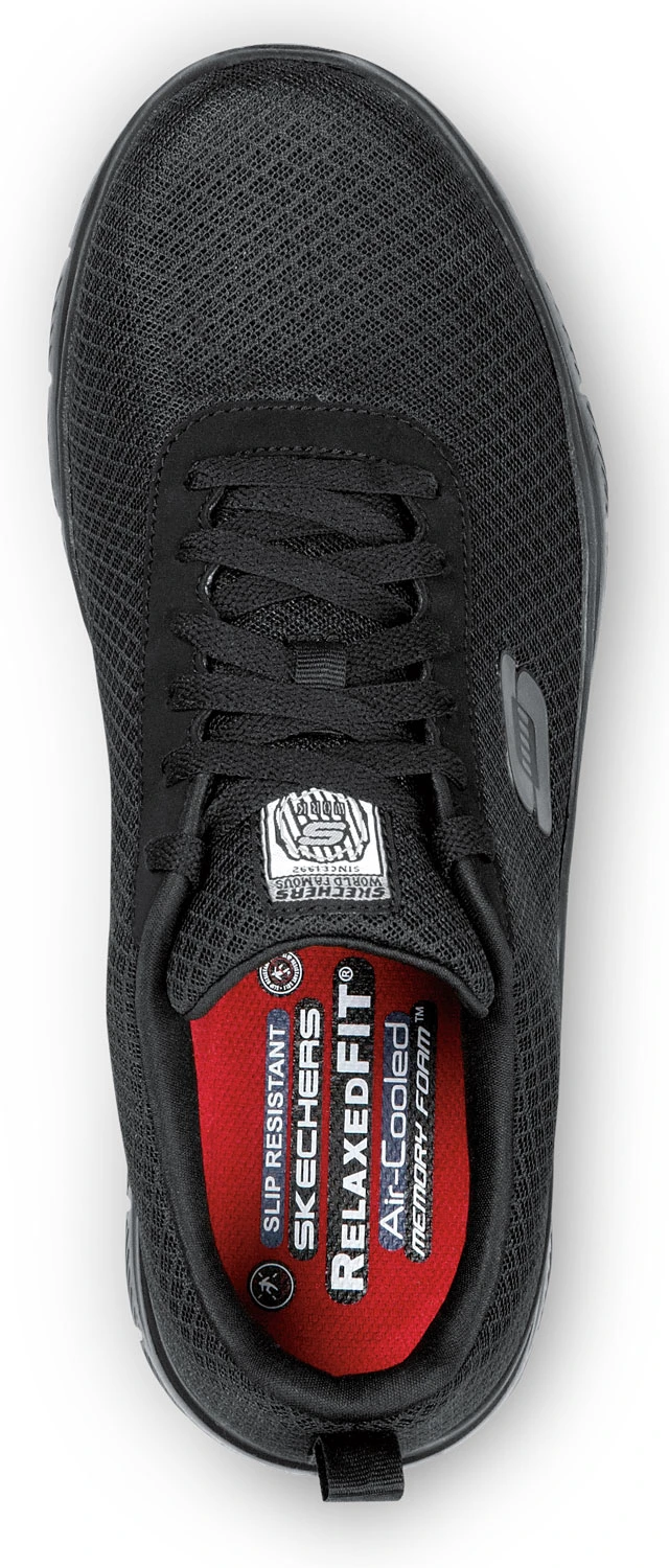 SKECHERS Work SSK9159BLK Luke, Men's, Black, Soft Toe, EH, Slip Resistant Lace Up Athletic 4 SKECHERS Work SSK9159BLK Luke, Men's, Black, Soft Toe, EH, Slip Resistant Lace Up Athletic - Image 4