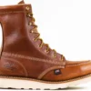 Thorogood TG804-4208 Men's Tobacco, Steel Toe, EH, Wedge, Moc Toe, 8 Inch Boot