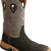 Twisted X TWMXBA002 Men's, Brown/Grey, Alloy Toe, EH, 12 Inch, Pull On Boot