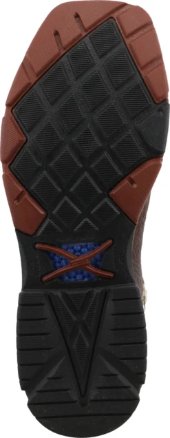 Twisted X TWMXBA006 Men's, Brown Elephant Print And Bone, Alloy Toe, EH, 12 Inch, Western, Pull On, Work Boot -Reebok || Skechers || Wolverine Sales Store twmxba006 outsole