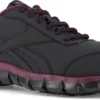 Reebok Work WGRB055 Sublite Cushion Work, Women's, Black/Plum, Comp Toe, SD Athletic
