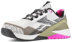 Reebok Work WGRB383 Nano X1 Adventure Work, Women's, Silver/Army Green/Pink, Comp Toe, EH, Slip Resistant, Athletic, Work Shoe -Reebok || Skechers || Wolverine Sales Store wgrb383 inside profile