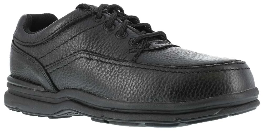 Rockport Works WGRK6761 Black Steel Toe, SD, Men's World Tour 5 Eye Tie Casual Moc Toe Oxford 1 Rockport Works WGRK6761 Black Steel Toe, SD, Men's World Tour 5 Eye Tie Casual Moc Toe Oxford