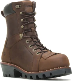 Wolverine WW201187 Men's, Chestnut, Comp Toe, EH, WP, 8 Inch Logger