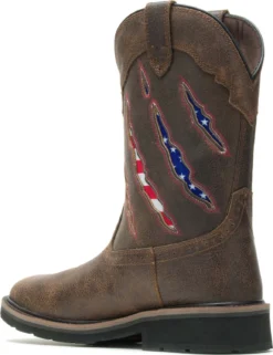 Wolverine WW201218 Rancher Claw, Men's, Brown, Steel Toe, EH, WP, 10 Inch Pull On Boot -Reebok || Skechers || Wolverine Sales Store ww201218 back profile