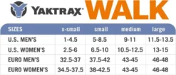 Yaktrax Walker Black Men's And Women's Rubber Steel Coil Men's Sizes 1 To 4 And A Half. Women's 2 And A Half To 6. -Reebok || Skechers || Wolverine Sales Store yaktrax walk sizing copy 2